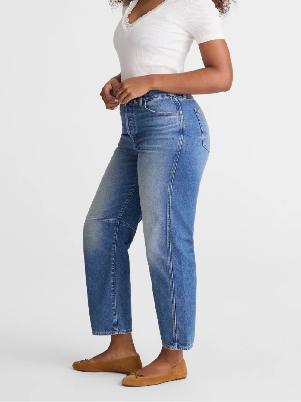 Madewell curvy darted barrel jean size 28